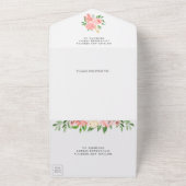 Invitation Tout En Un Jardin Rose rose pâle Mariage (Dehors)