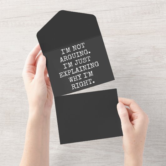 Invitation Tout En Un Je ne prétends pas que je ne fais qu'expliquer pou (Déchirure)