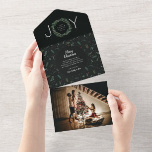 Invitation Tout En Un JOIE Festive Noël Wreath Moss 1 Photo