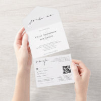 Joignez-vous à nous Script minimaliste noir Mariag