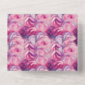 Invitation Tout En Un Joli Mariage de fleurs roses (Verso)