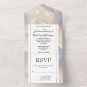 Invitation Tout En Un Joli perle violet Aqua Elégant glamour (À l'intérieur)