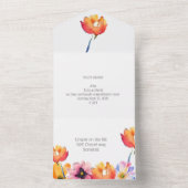 Invitation Tout En Un Joli pli floral (À l'intérieur)