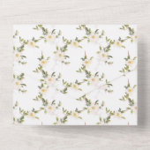 Invitation Tout En Un Jolies fleurs blanches (Verso)