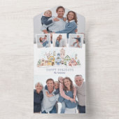 Invitation Tout En Un Jolies maisons de Noël couvertes de neige 4-Photo (À l'intérieur)