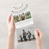 Invitation Tout En Un Joyeuse photo de Noël Tri-fold All in One Card (Déchirure)