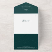 Invitation Tout En Un Joyeux collage de Noël vert triple vacances (Dehors)