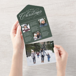 Invitation Tout En Un Joyeux Noël année verte revue vacances