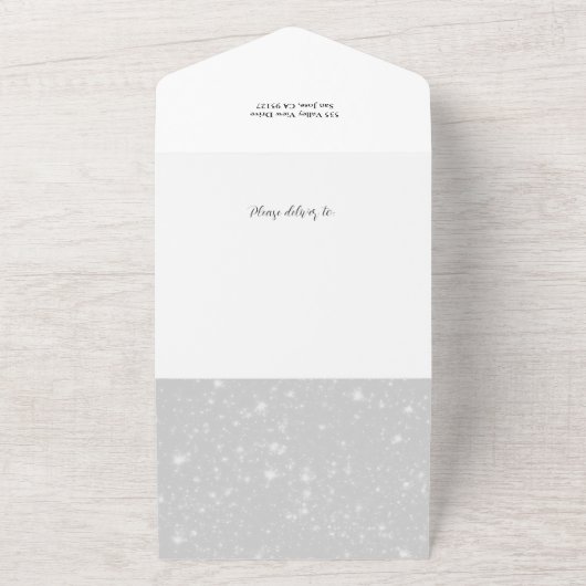 Invitation Tout En Un Joyeux Script avec Snowy Brushstroke 2 photo (Dehors)