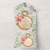 Invitation Tout En Un Jungle Bébé Animaux Douche Verdure Safari (À l'intérieur)