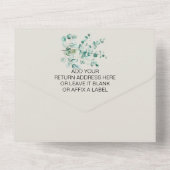 Invitation Tout En Un Jungle Bébé Animaux Douche Verdure Safari (Verso)