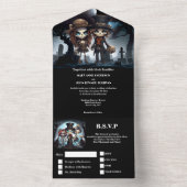 Invitation Tout En Un Jusqu'à la mort des squelettes nuptiaux (À l'intérieur)