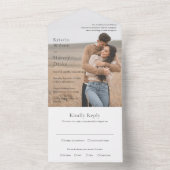 Invitation Tout En Un Kristin Photo Mariage moderne (À l'intérieur)