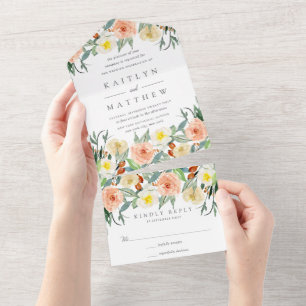 Invitation Tout En Un La collection de Mariages Spring Blossoms