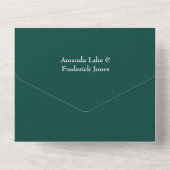 Invitation Tout En Un Lac Woodland Forest Mariage Tout en un (Verso)