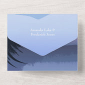 Invitation Tout En Un Lac Woodland Forest Mason Jars Mariage (Verso)