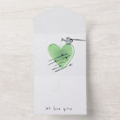 Invitation Tout En Un laisser l'amour grandir (À l'intérieur)