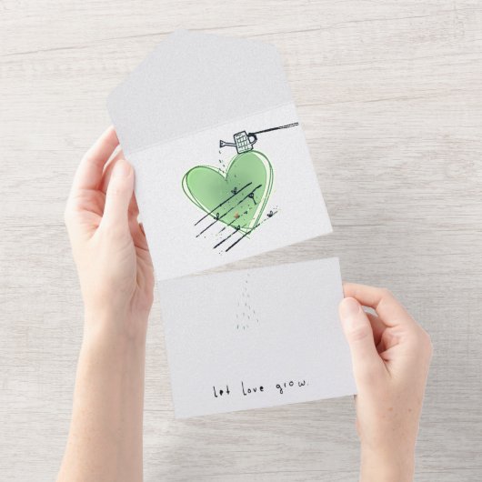 Invitation Tout En Un laisser l'amour grandir (Déchirure)