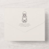Invitation Tout En Un Lanterne rustique Améthyste QR Code RSVP (Verso)