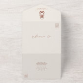 Invitation Tout En Un Lanterne rustique en terre cuite Mariage RSVP (Dehors)