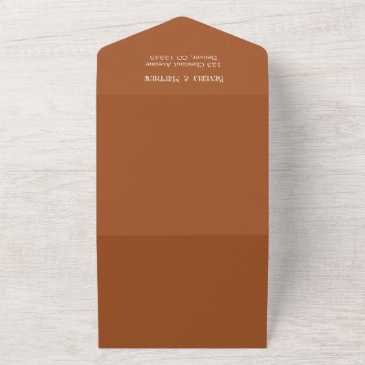 Invitation Tout En Un Lanternes automnales rustiques Terra Cotta Mariage (Dehors)