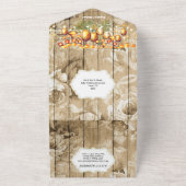 Invitation Tout En Un lanternes Hawaii boho bois rose tropical (Dehors)