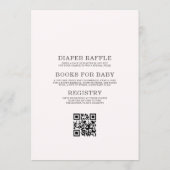 Invitation Tout en Un Lapin Rose Arc Bébé Naissance (Dos)