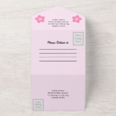 Invitation Tout En Un Lapin Sakura Charmant (Dehors)