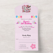 Invitation Tout En Un Lapin Sakura Charmant (À l'intérieur)