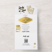 Invitation Tout En Un Las Vegas Destination Casino Lucky in Love Mariage (À l'intérieur)