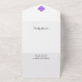 Invitation Tout En Un Lavande Monogramme Quatrefoil Motif Répétition Tou (Dehors)