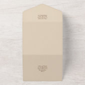 Invitation Tout En Un LeahG Blush Champagne Rose Mariage Floral Inviter (Dehors)