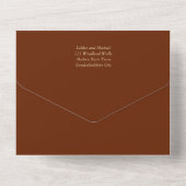 Invitation Tout En Un LeahG Terracotta Gold Automne Mariage de automne I (Verso)