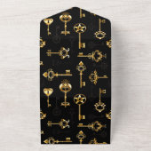 Invitation Tout En Un Les Patters de Seamless avec Golden Keys (Dehors)