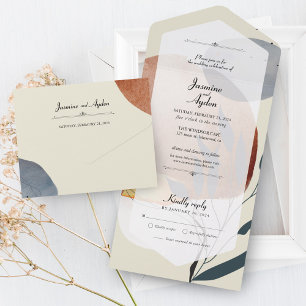 Invitation Tout En Un Levée Abstraite de la nature