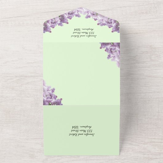 Invitation Tout En Un Lilac et Sage clair (Dehors)