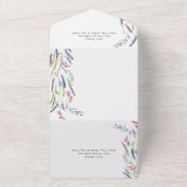 Invitation Tout En Un Lilac Lavender Mauve Mariage Qr Code (Dehors)