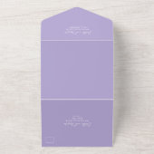 Invitation Tout En Un Lilac QR Code minimum Mariage moderne (Dehors)