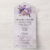 Invitation Tout En Un Lilacs et Bluebirds (À l'intérieur)