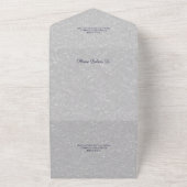 Invitation Tout En Un Lilacs & Heather on Grey avec code QR (Dehors)