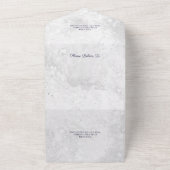 Invitation Tout En Un Lilacs sur blanc marbré avec code QR (Dehors)