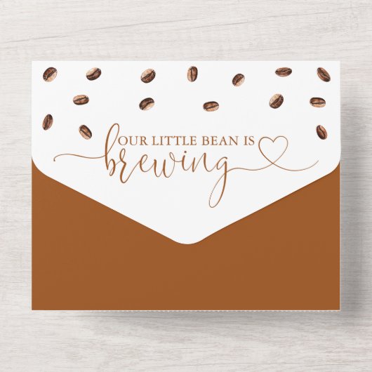 Invitation Tout En Un Little Bean Brewing Coffee Baby Shower (Verso)