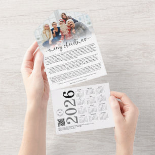 Invitation Tout En Un Logo de l'entreprise Photo 2026 Calender Christmas