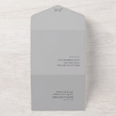 Invitation Tout En Un Love Calligraphy Mariage B&W ID940 (Dehors)