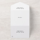 Invitation Tout En Un Lumières géométriques modernes Mariage noir (Dehors)