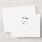 Invitation Tout En Un Lune et étoiles Celestial tout en un mariage Invit (Verso)