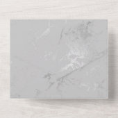 Invitation Tout En Un Lustre en diamant en marbre d'argent glam (Verso)