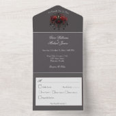Invitation Tout En Un Lustre gothique noir complexe tout-en-un (À l'intérieur)