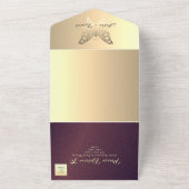 Invitation Tout En Un Luxe Chic Purple Mariage (Dehors)