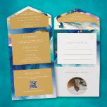 Invitation Tout En Un Luxueux Peacock bleu code QR Mariage photo Tous<br><div class="desc">Découvrez l'Elégant Mariage Peacock Blue Regal All in One Invitation, le choix idéal pour votre journée spéciale. Cette magnifique invitation combine la beauté d'un bleu paon royal avec des éléments design élégants, créant une première impression inoubliable pour vos invités. La couleur bleu paon est profonde et vibrante, évoquant un sentiment...</div>